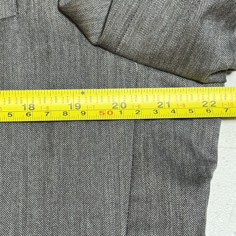 Jos. A. Bank Blazer Mens 42L Grey Wool Herringbone Tailored Signature Collection - Picture 7 of 8